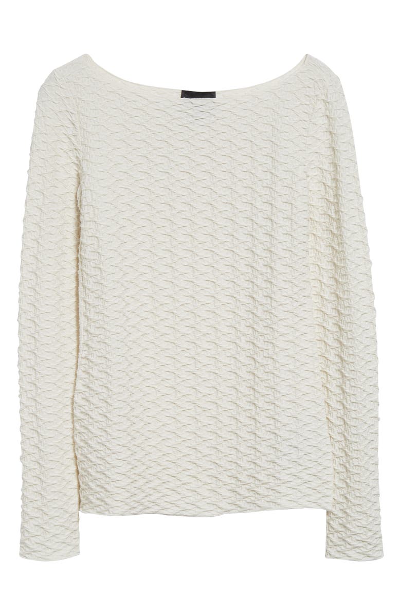 Emporio Armani Textured Jersey Top, Alternate, color, 