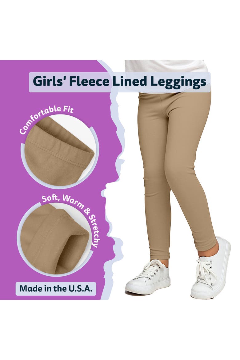 Baby Girls Soft Fleece Stretch Leggings, Alternate, color, Elf Green