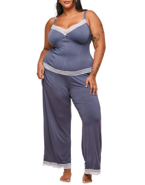 Shop Adore Me Suzanna Pajama Cami And Pants Set In Dark Grey