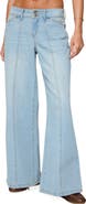 EDIKTED Charlie Seamed Low Rise Wide Leg Jeans