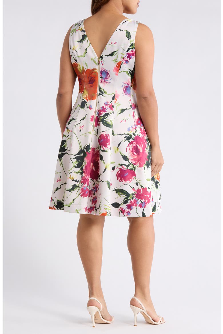 Floral Print Sundress, Alternate, color, SAND FLORAL