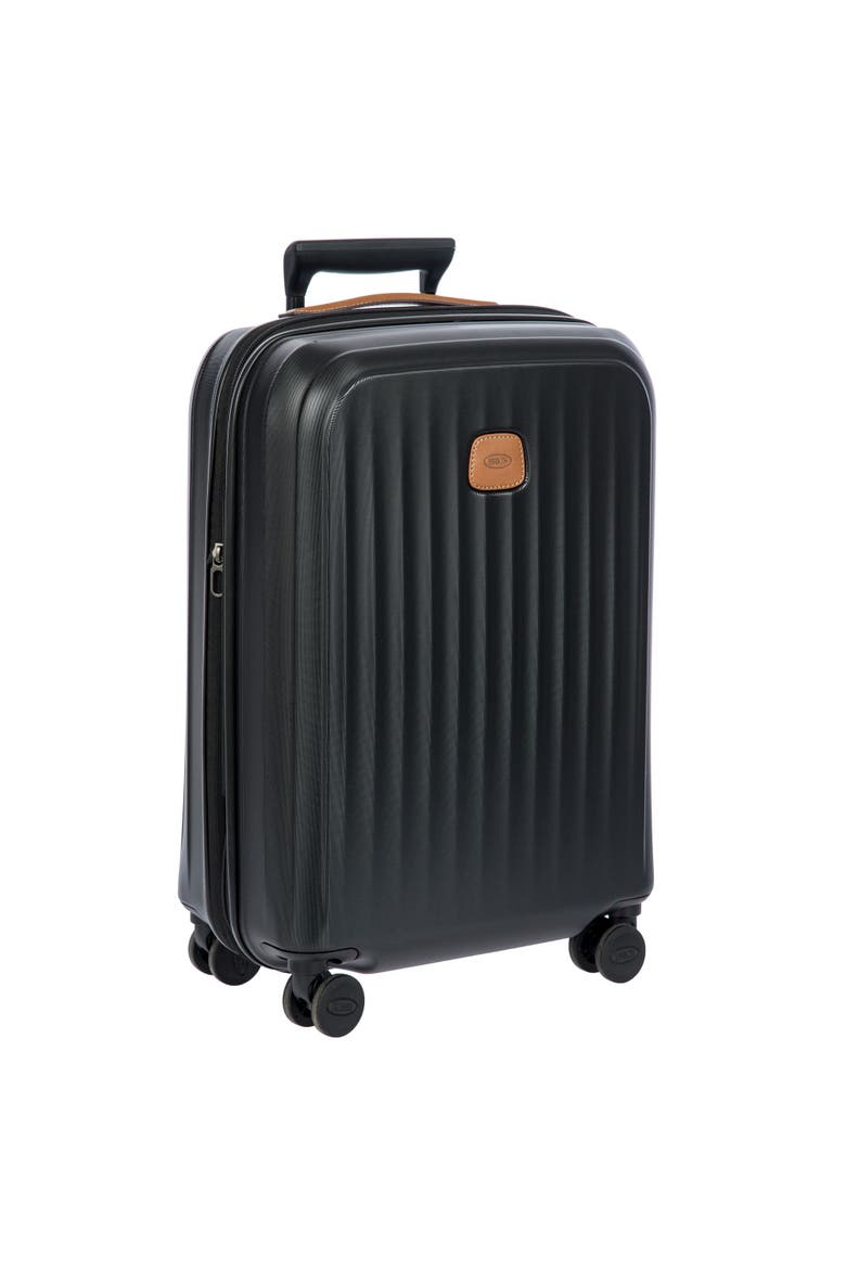 Taormina Hardside Expandable 21" Carry On Spinner Luggage, Alternate, color, Black
