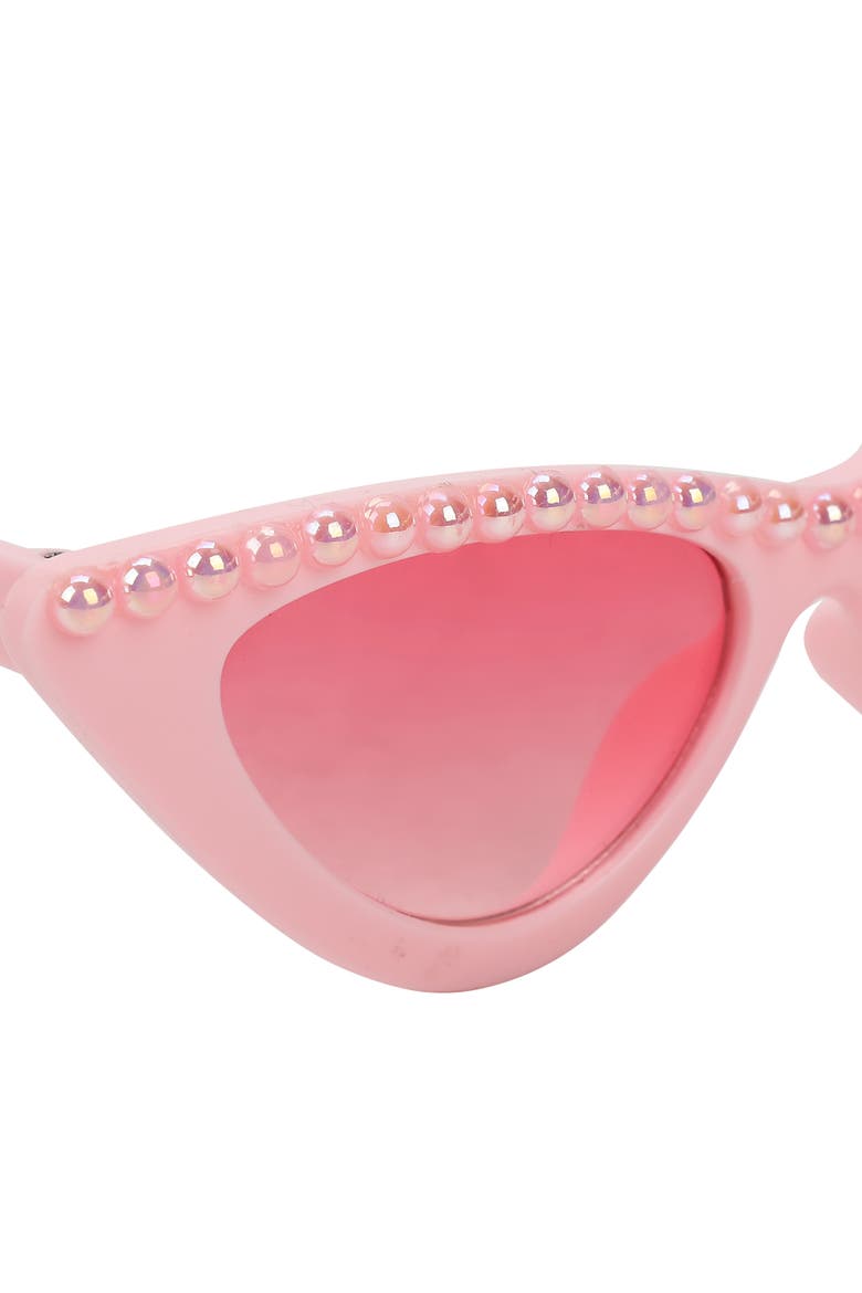 4-pack Bride & Babes Bachelorette & Wedding Novelty Glasses Pink And White With Pearl Accents And Pink Lenses, Alternate, color, Novelty Brida