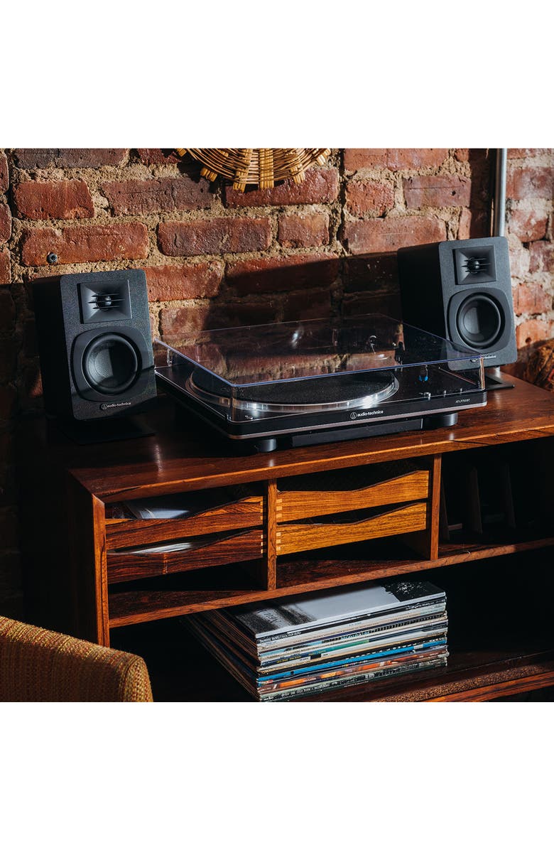 Audio-Technica AT-SP3X Powered Bluetooth Bookshelf Speakers, Alternate, color, Black