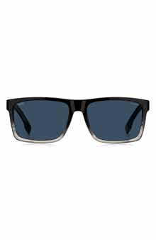 59mm Polarized Rectangular Sunglasses