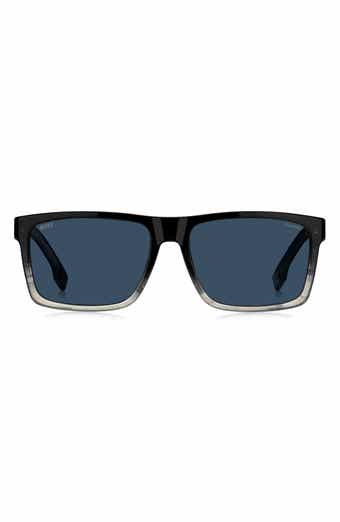 59mm Polarized Rectangular Sunglasses