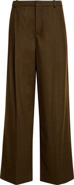 Vince Camille Mid Rise Wide Leg Trousers