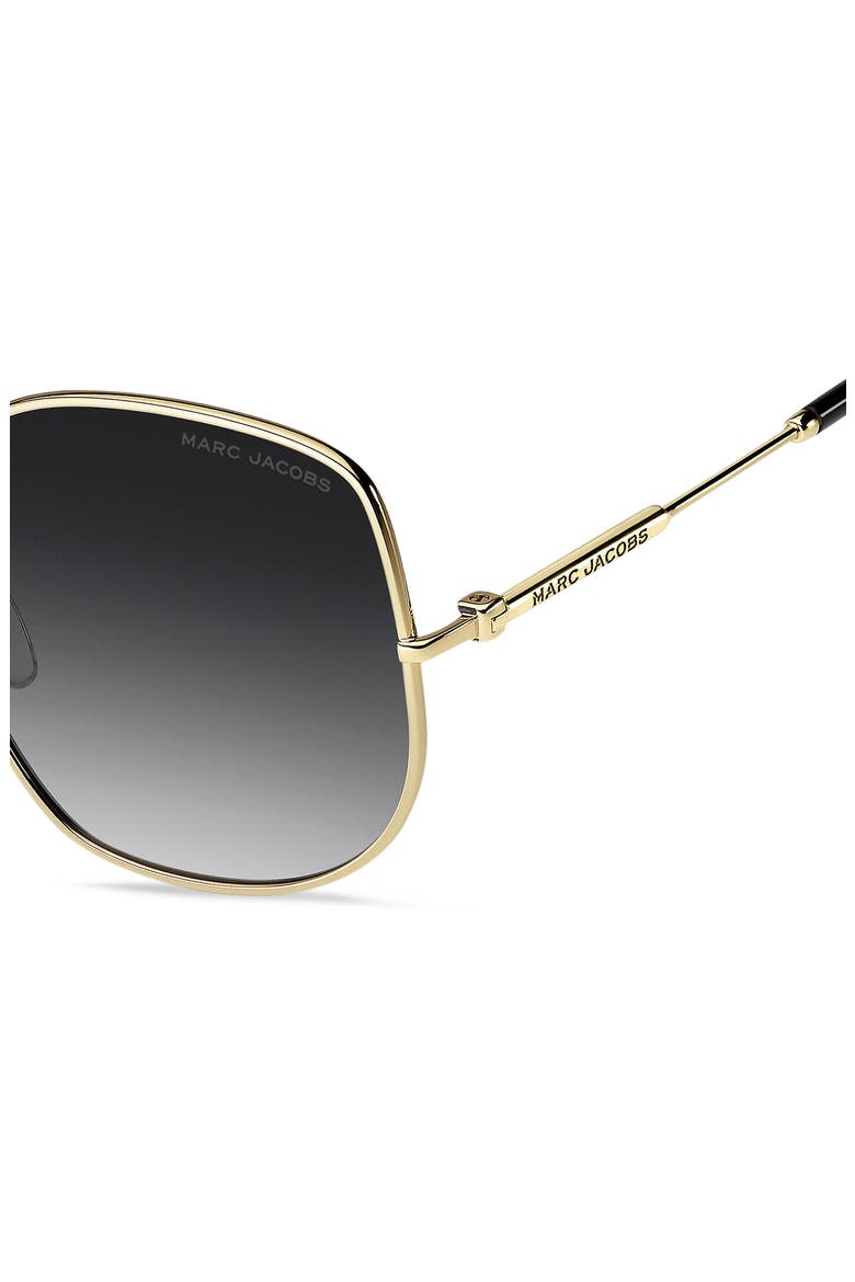 59mm Gradient Square Sunglasses, Alternate, color, GOLD BLACK/ DARK GREY
