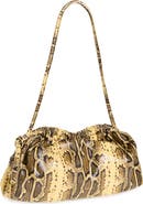 Mansur Gavriel Oversized Cloud Snakeskin Embossed Leather Clutch
