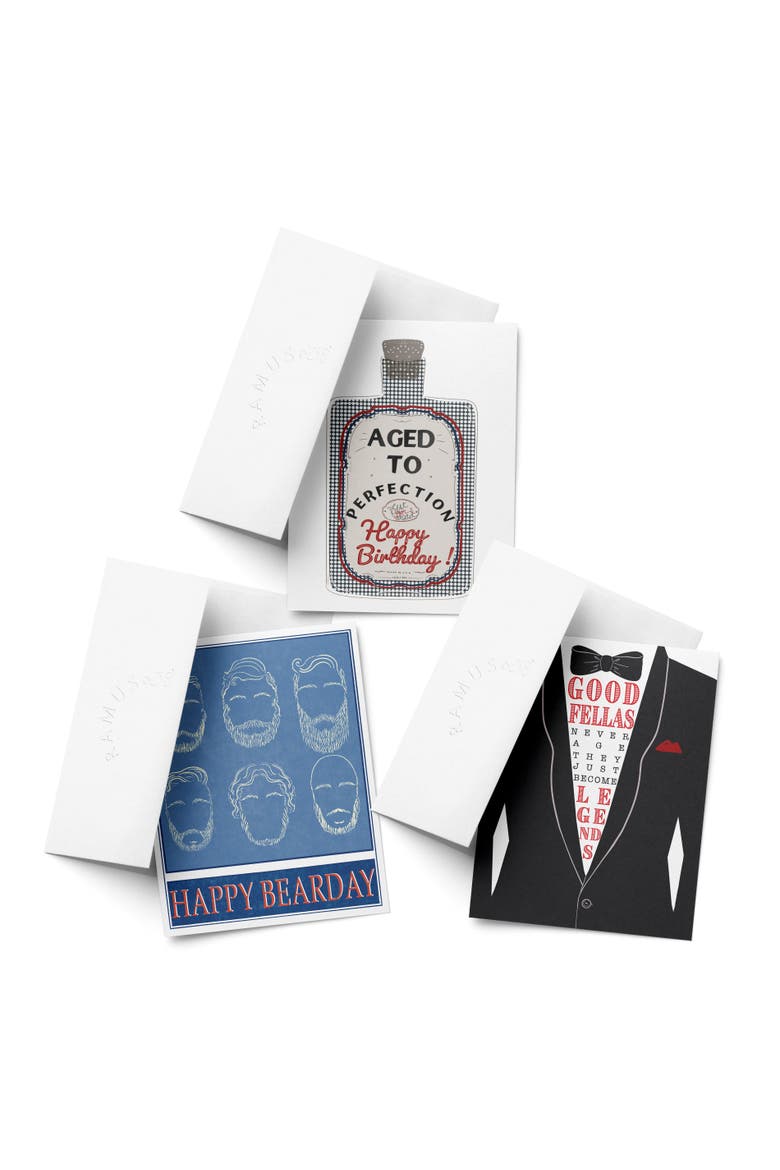 Birthday Greeting Card Pack (3ct) "Aged to Perfection, Bearday, Tux", Main, color, Multi-Pack