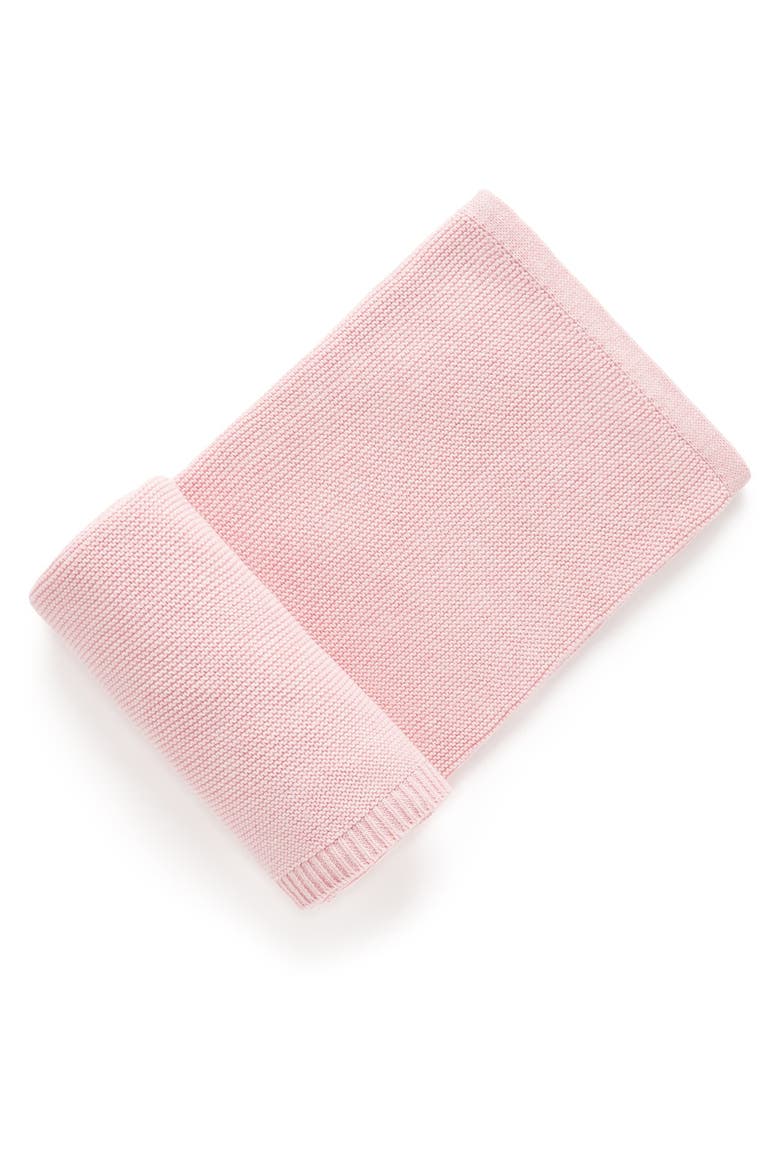 Textured Knit Blanket, Main, color, Pink Melange