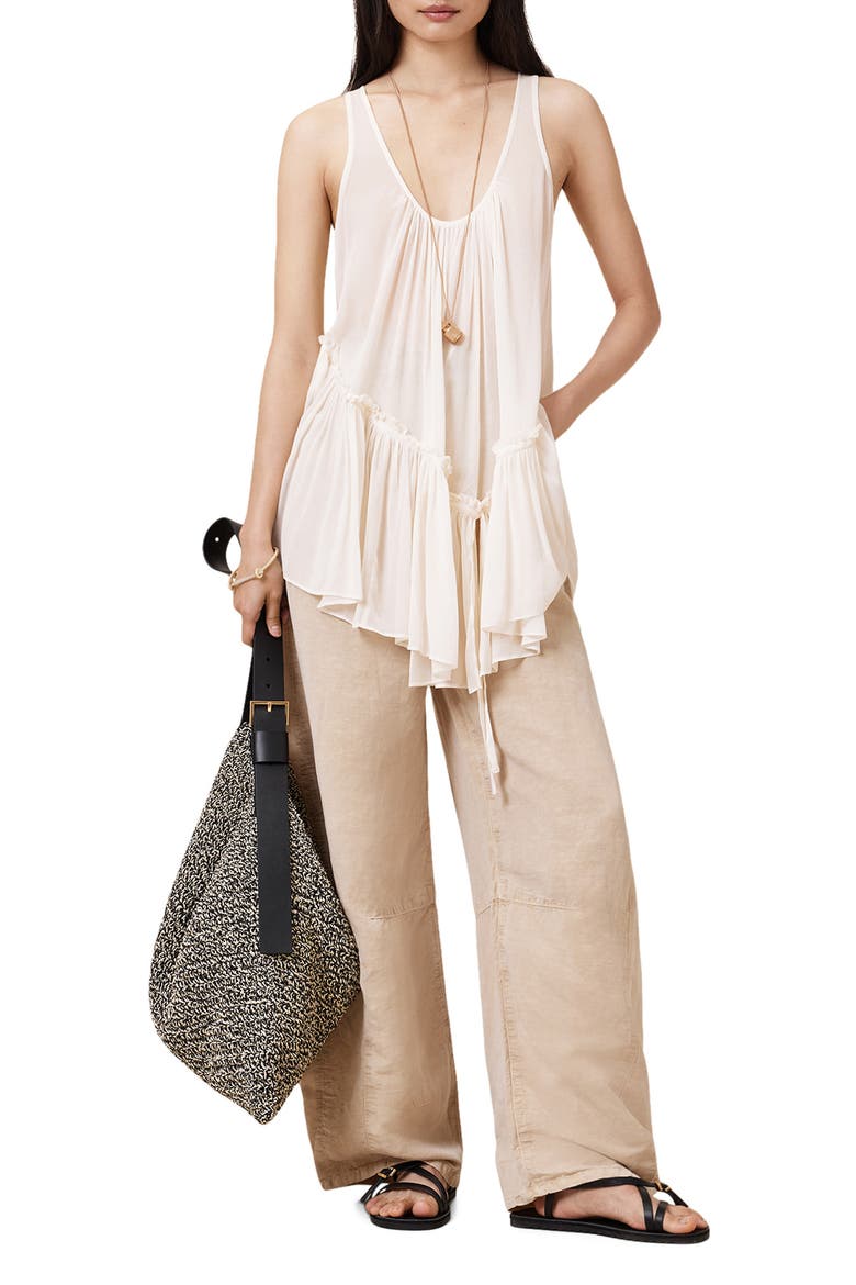 Rach Semisheer Sleeveless Top, Alternate, color, CHALK WHITE