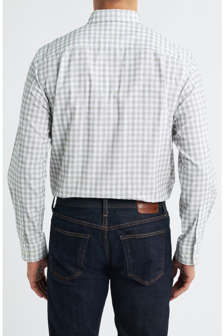 Deep Creek Original Fit Check Button-Up Shirt, Alternate, color, SAGE