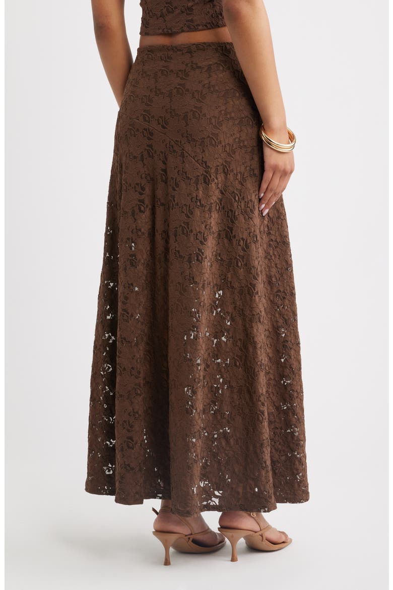 Lace Maxi Skirt, Alternate, color, BROWN TERRA