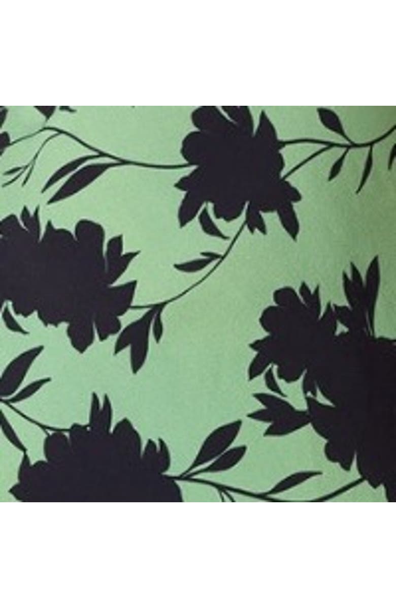 Live Unlimited Floral Print Puff Sleeve Midi Dress, Alternate, color, Green