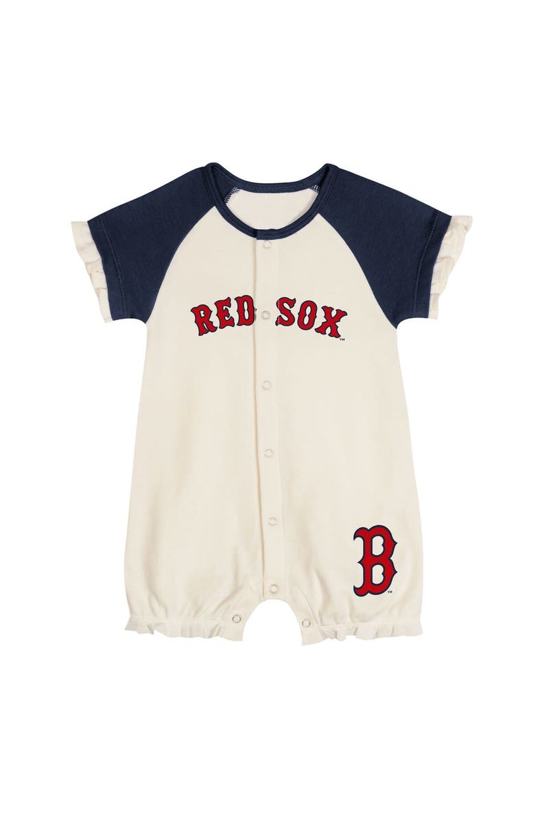 Outerstuff Infant  White Boston Red Sox Slide Run Raglan Coveralls, Alternate, color, 