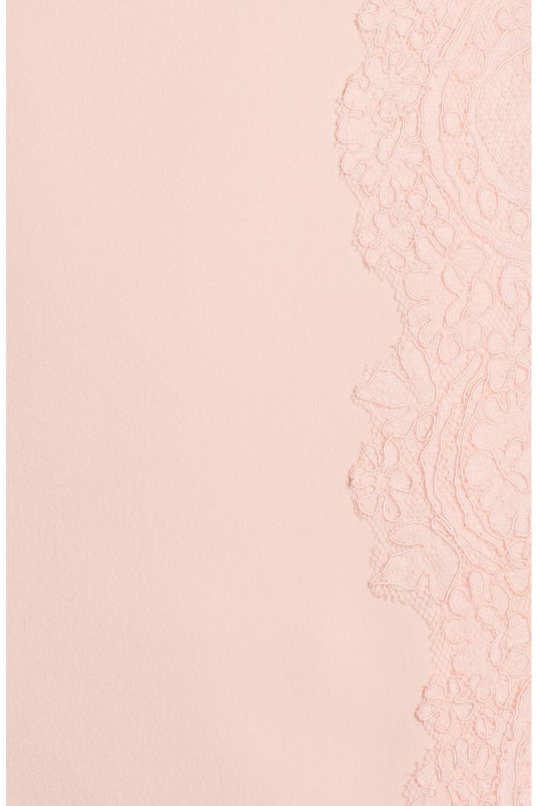 Lace Detail Crepe Sheath Dress, Alternate, color, BLUSH