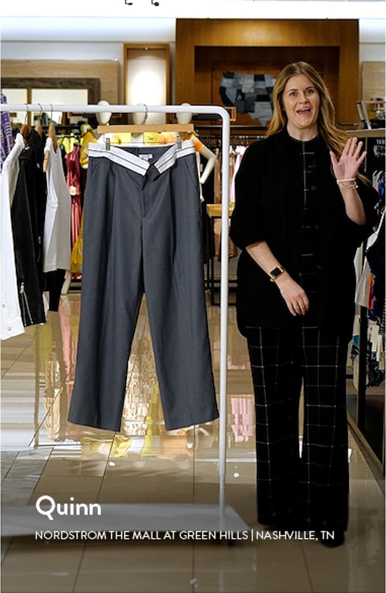 Foldover Waist Peg Trousers, sales video thumbnail