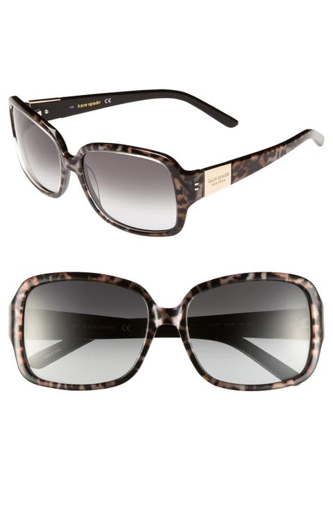 lulu 55mm rectangular sunglasses