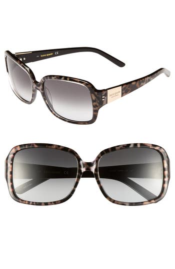 Kate Spade New York Lulu 55mm Rectangular Sunglasses