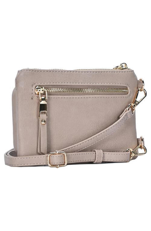 Mms Design Studio Mini Phone Crossbody Bag In Taupe
