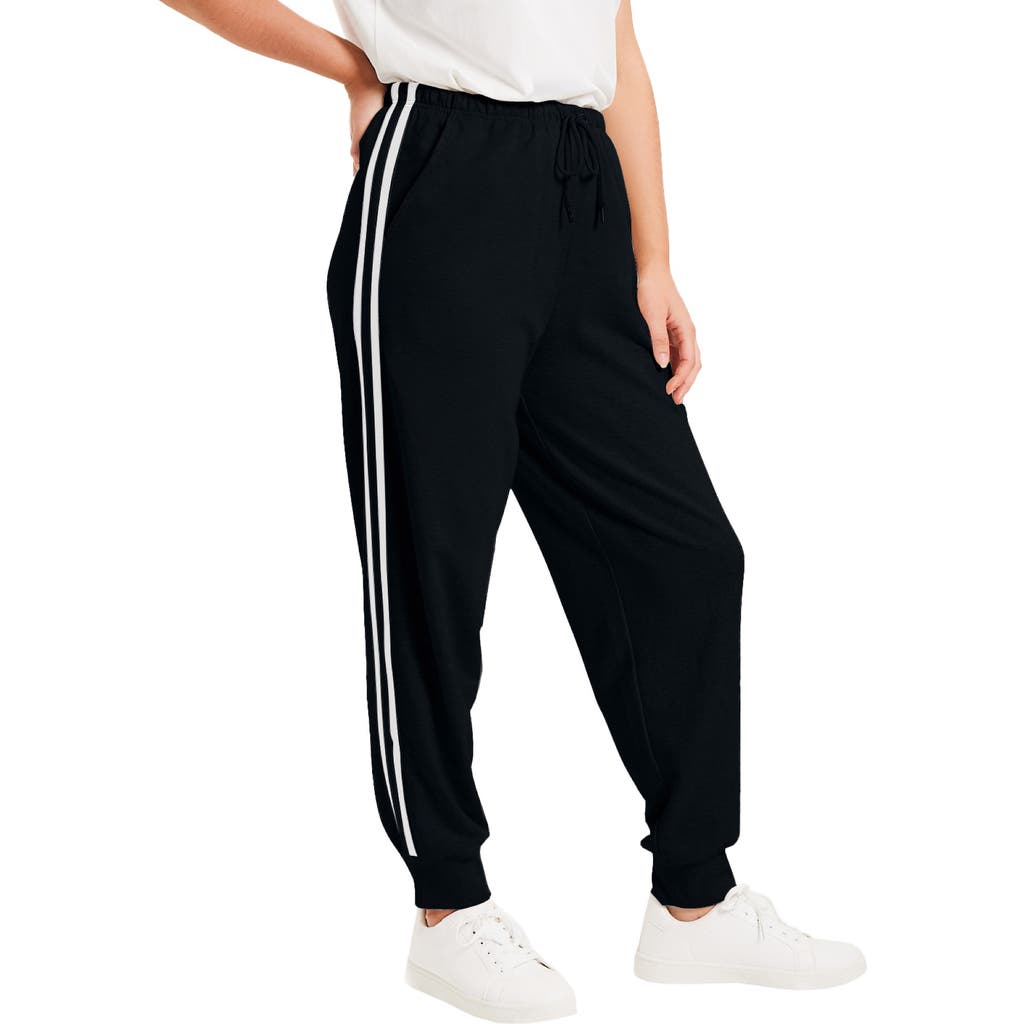 June + Vie French Terry Jogger In Black