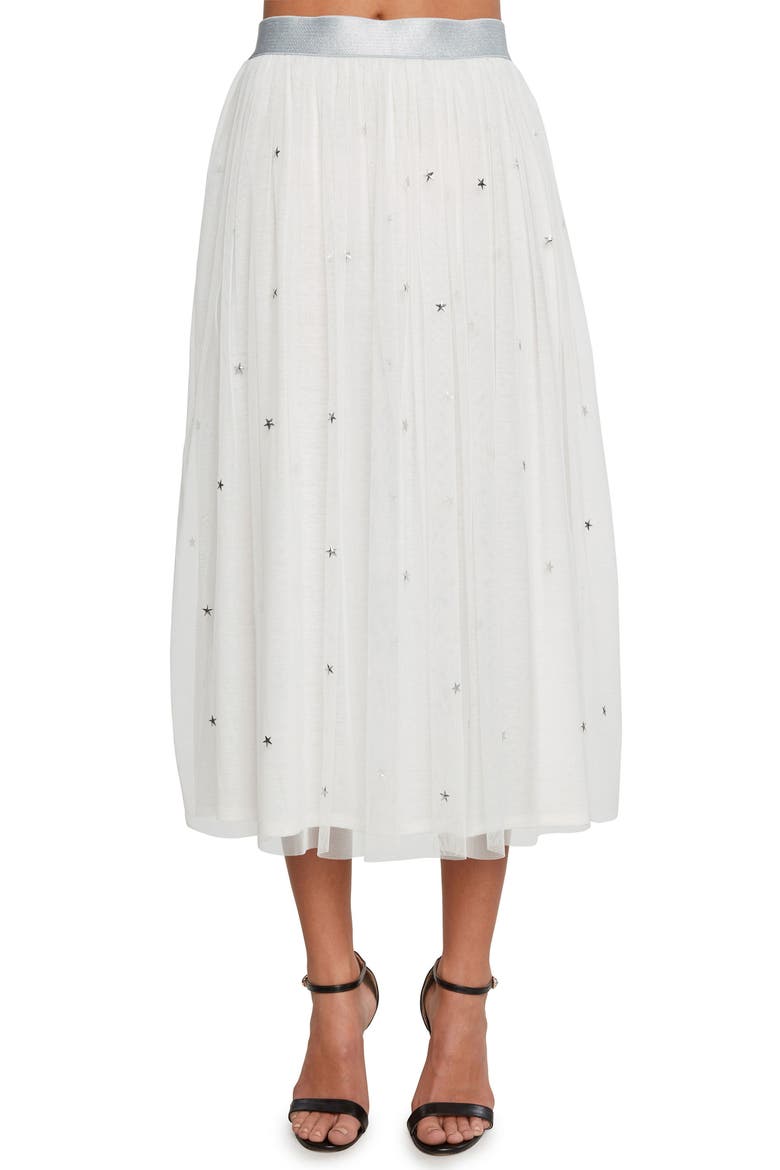 Star Studded Mesh Skirt, Main, color, VELLUM