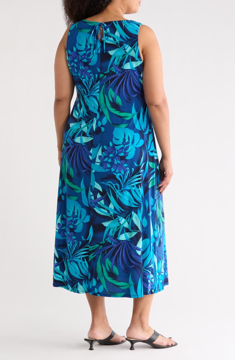 Connected Apparel Front Keyhole Sheath Dress, Alternate, color, Turquoise