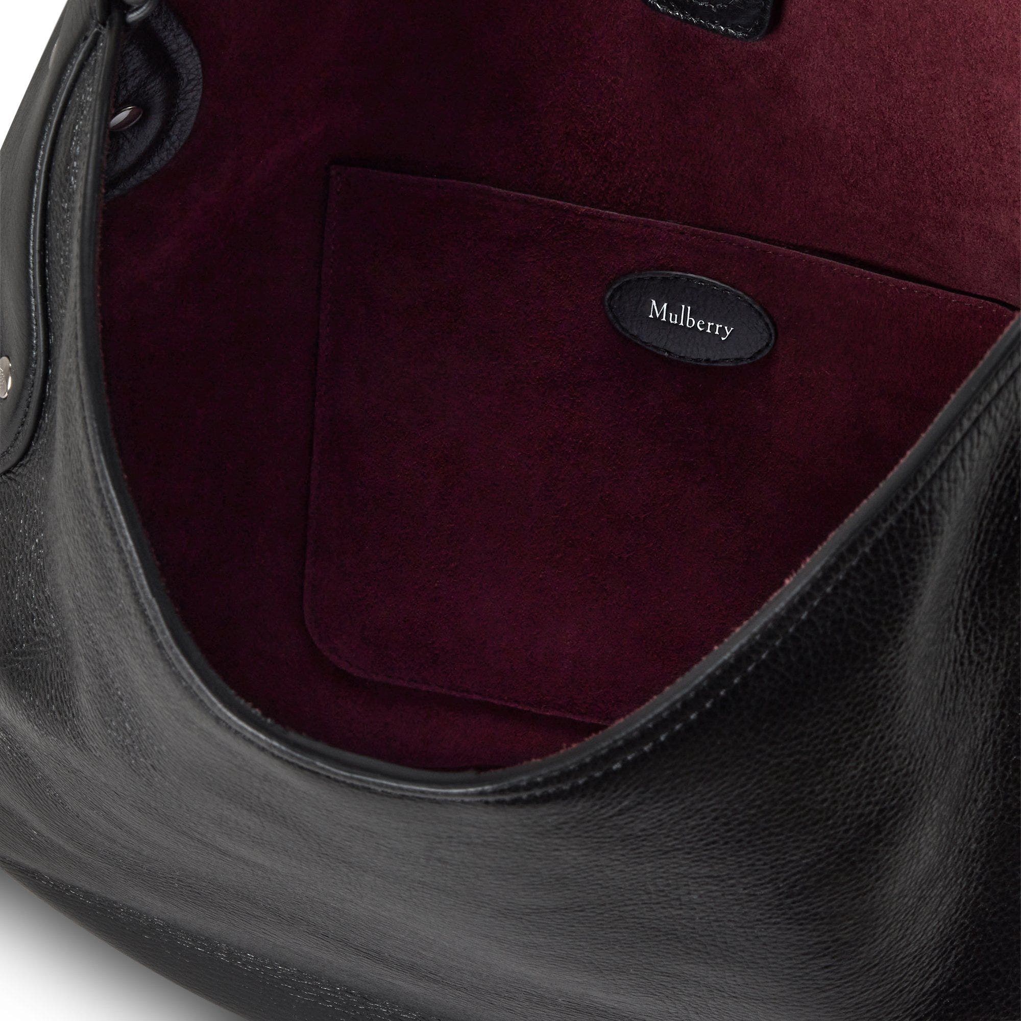 Mulberry Hackney Shoulder Bag, Alternate, color, Black