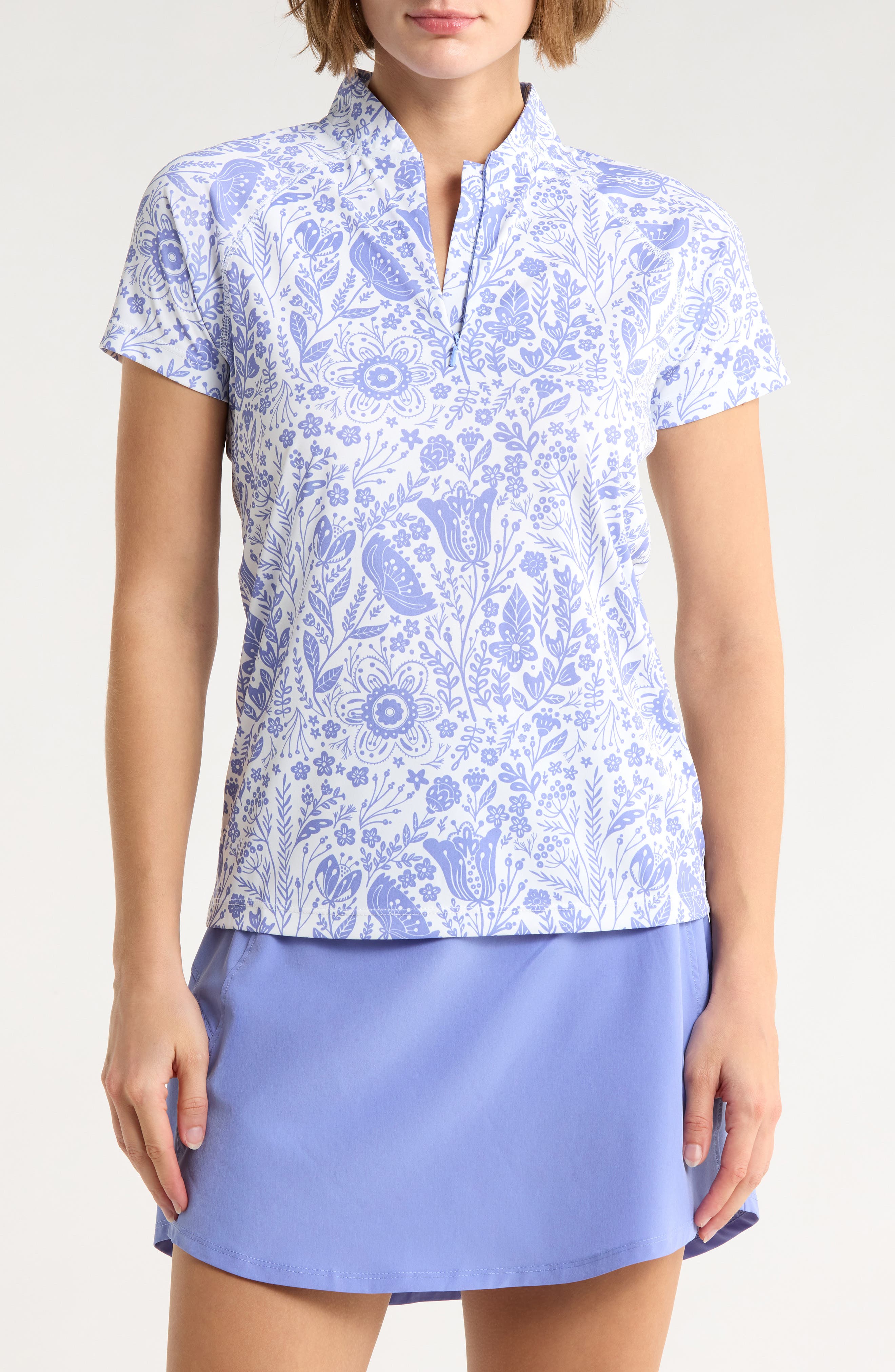 Swannies Reese Half Zip Knit Polo