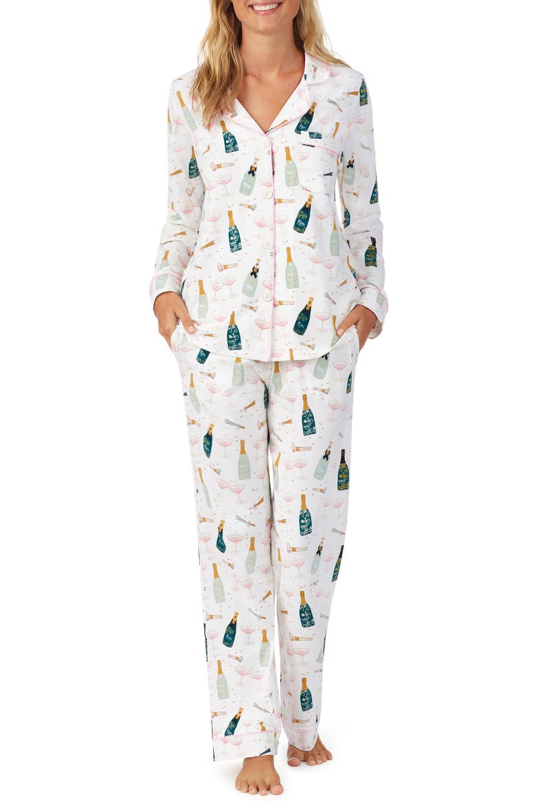BedHead Cheers Print Classic Pajamas, Main, color, CHEERS