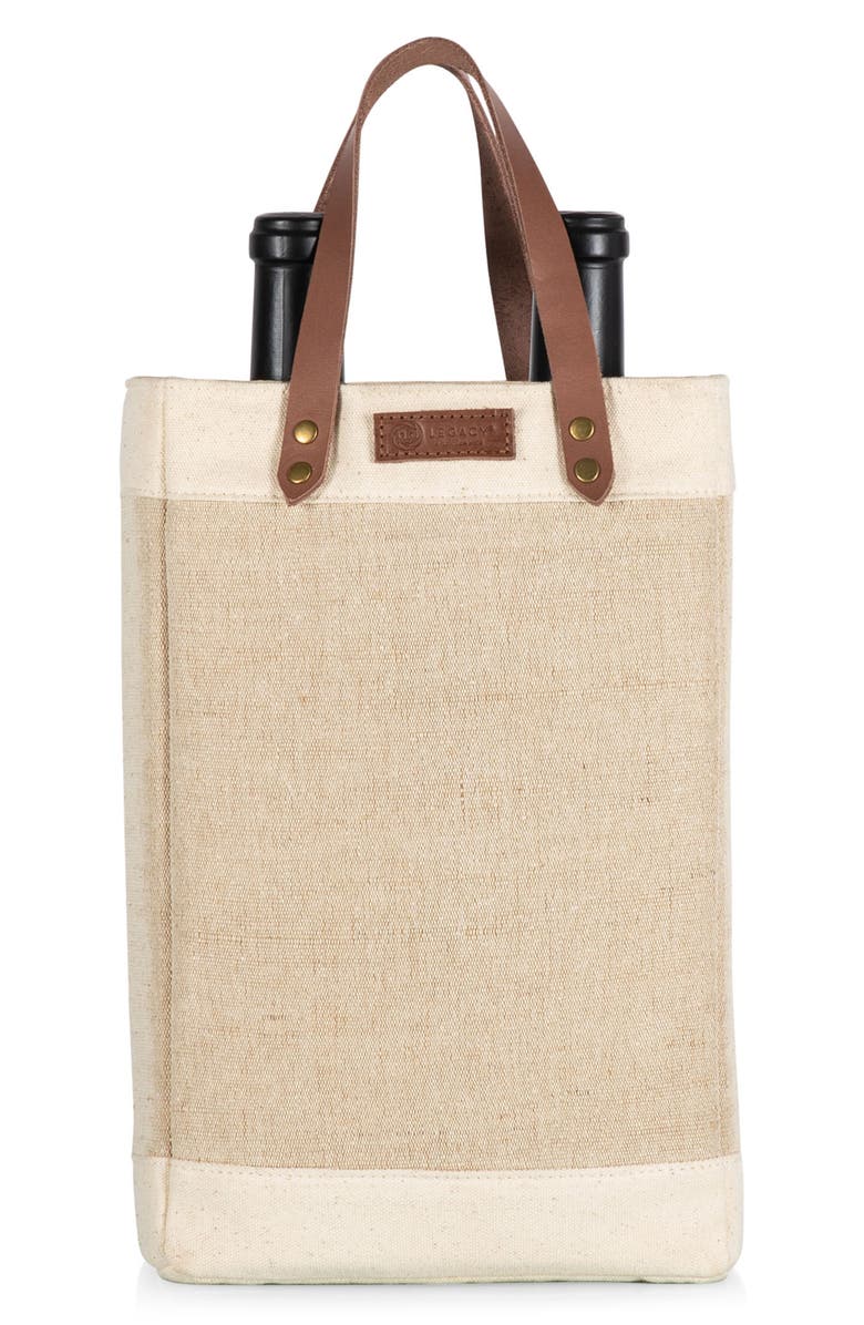 Picnic Time Pinot 2 Bottle Wine Bag, Alternate, color, Beige