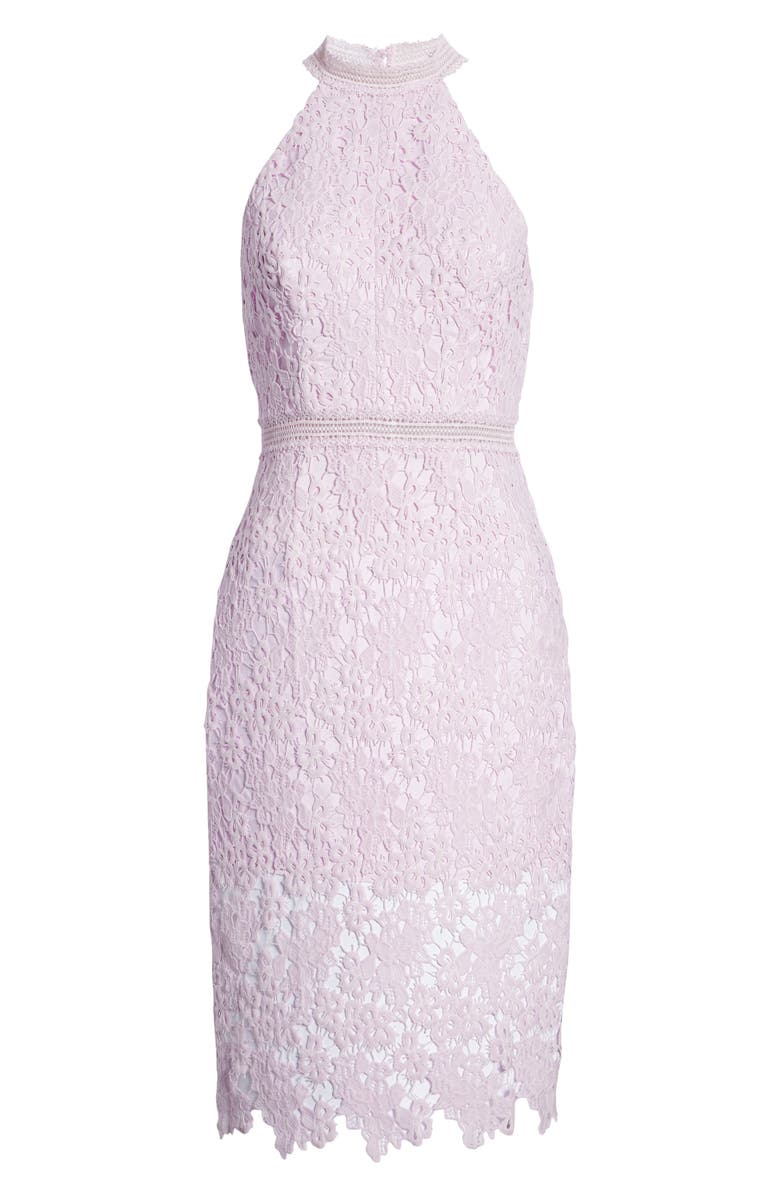 Chi Chi London Halter Neck Lace Cocktail Dress | Nordstrom
