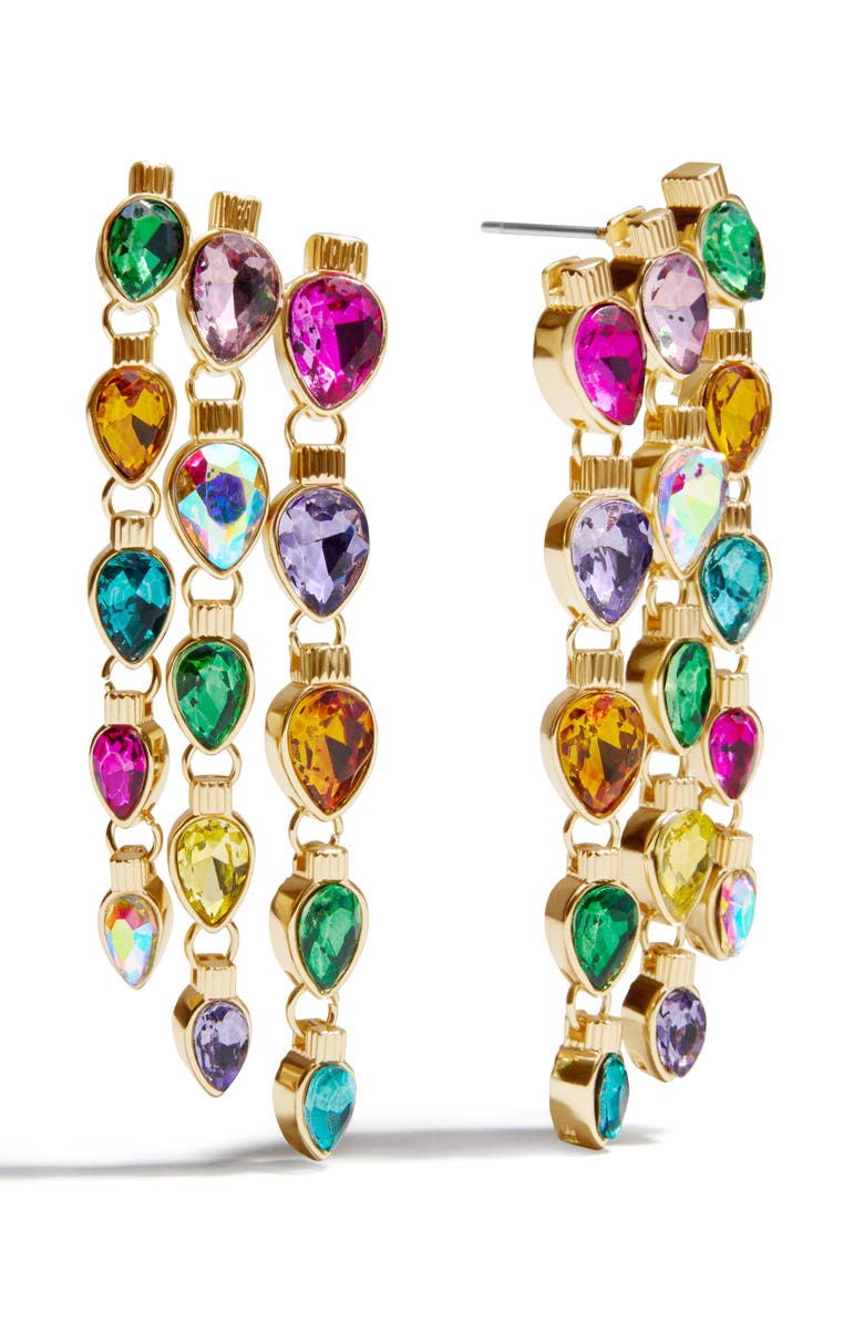 BaubleBar Jingle Lady Chandelier Drop Earrings, Main, color, Gold Multi