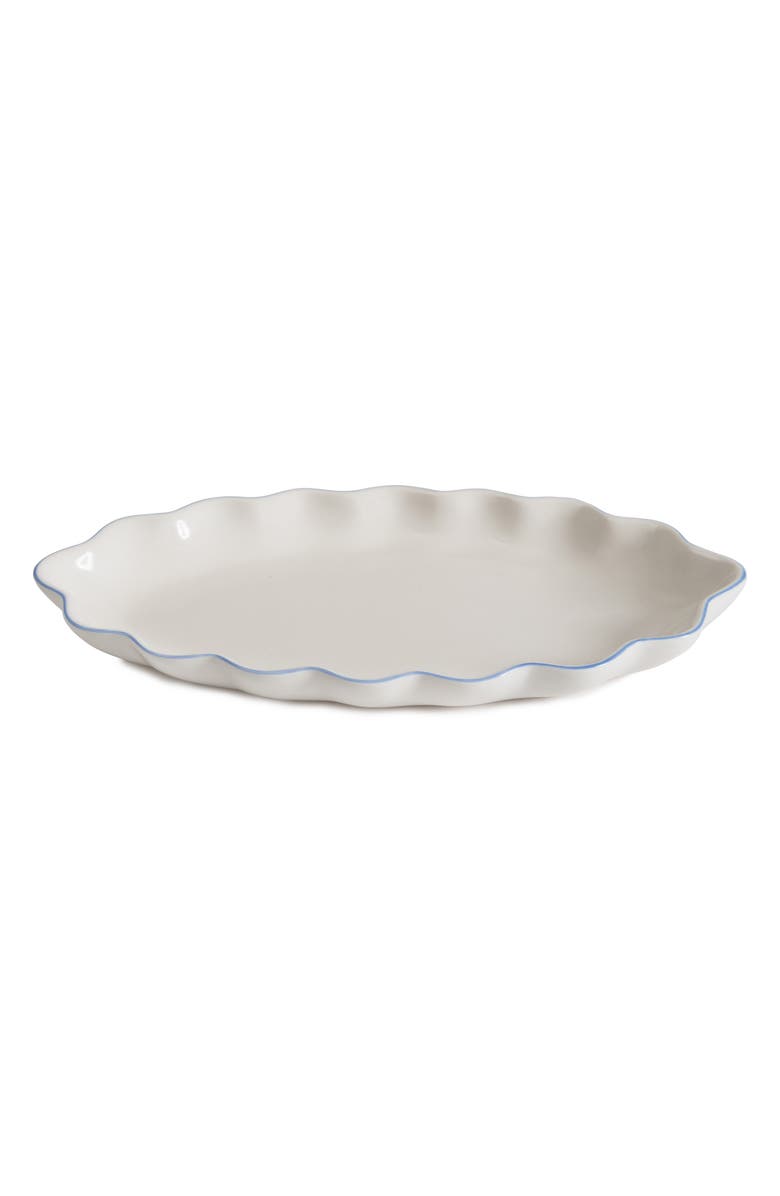 Kassatex Le Marais Porcelain Tray, Main, color, White/ Cornflower Blue