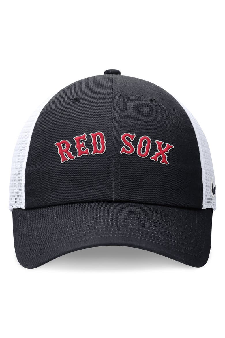 Men's Nike Navy Boston Red Sox Evergreen Wordmark Trucker Adjustable Hat, Alternate, color, Navy
