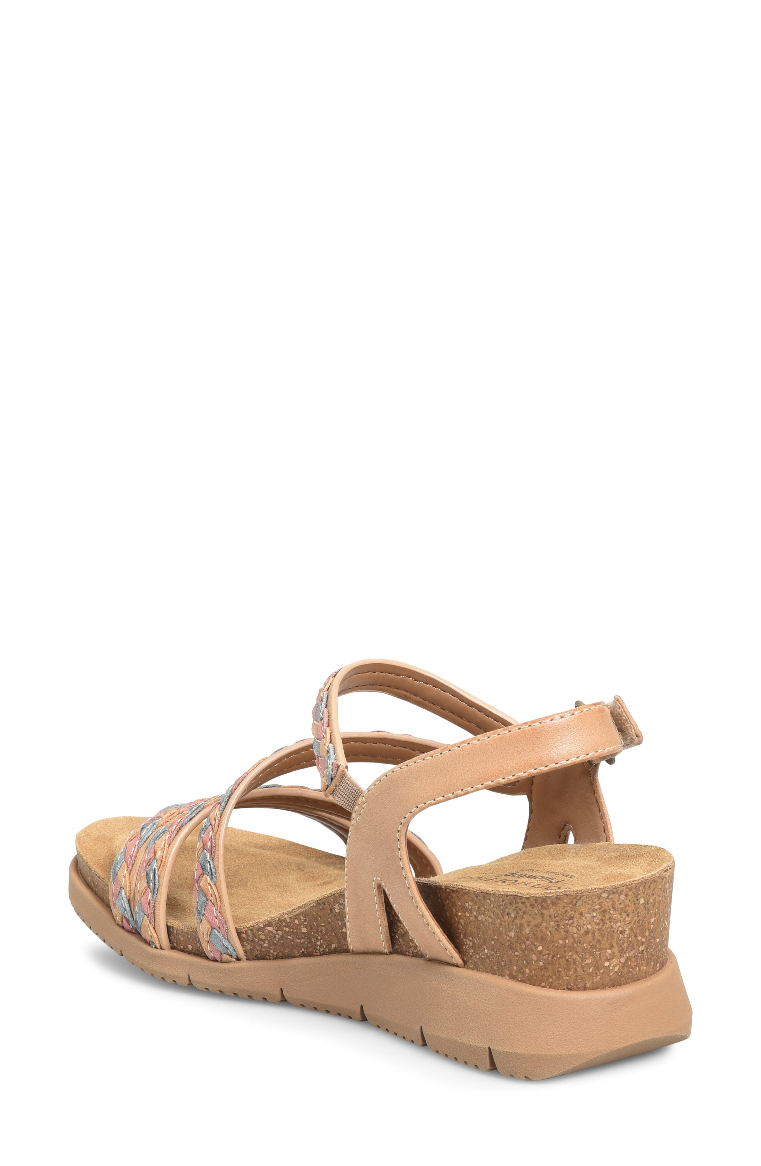 Comfortiva Silvia Wedge Sandal, Alternate, color, New Caramel Multi