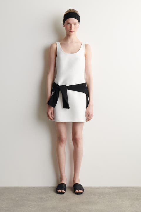 Sculpted Textured Mini Dress