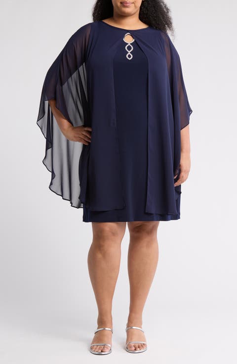 Cape Dress (Plus)