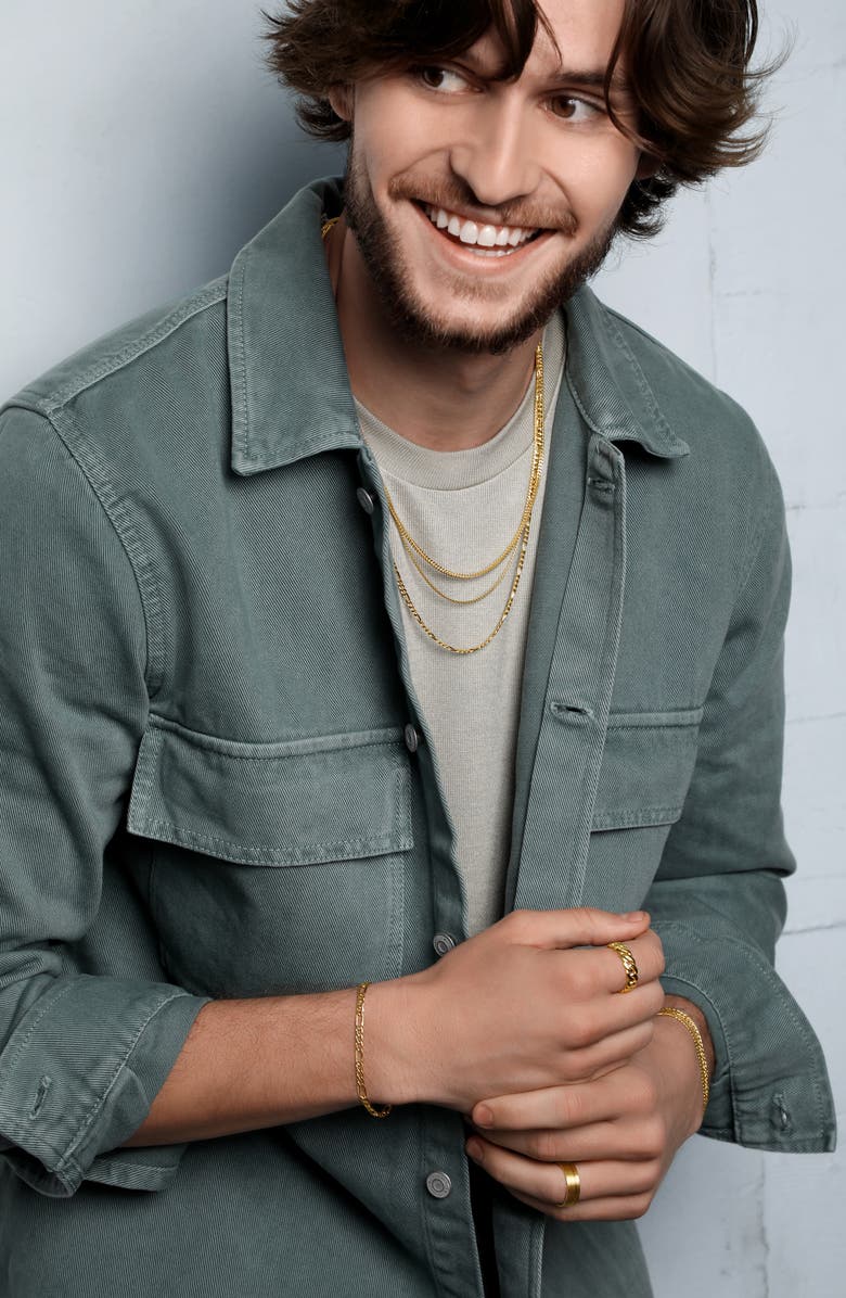 Bony Levy Men's 14K Gold Figaro Chain Bracelet, Alternate, color, 