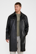 FURNIQ UK Camden Leather Trench Coat