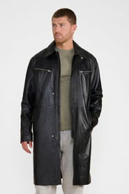 FURNIQ UK Camden Leather Trench Coat
