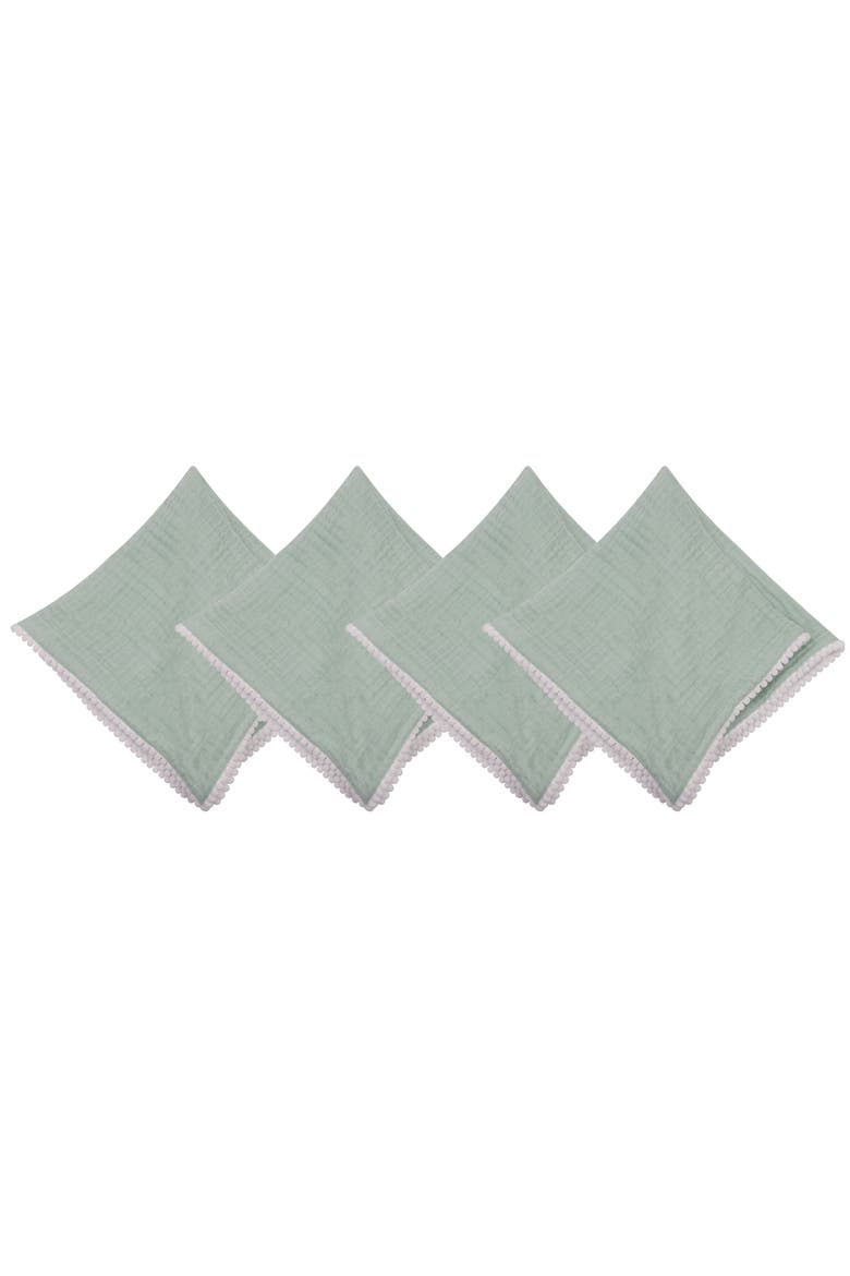 Nalina Machine Wash Napkin Set of 4, Alternate, color, Green