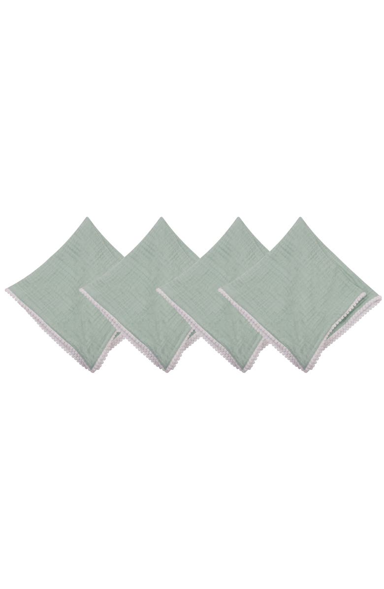 carol & frank Nalina Machine Wash Napkin Set of 4, Alternate, color, Green