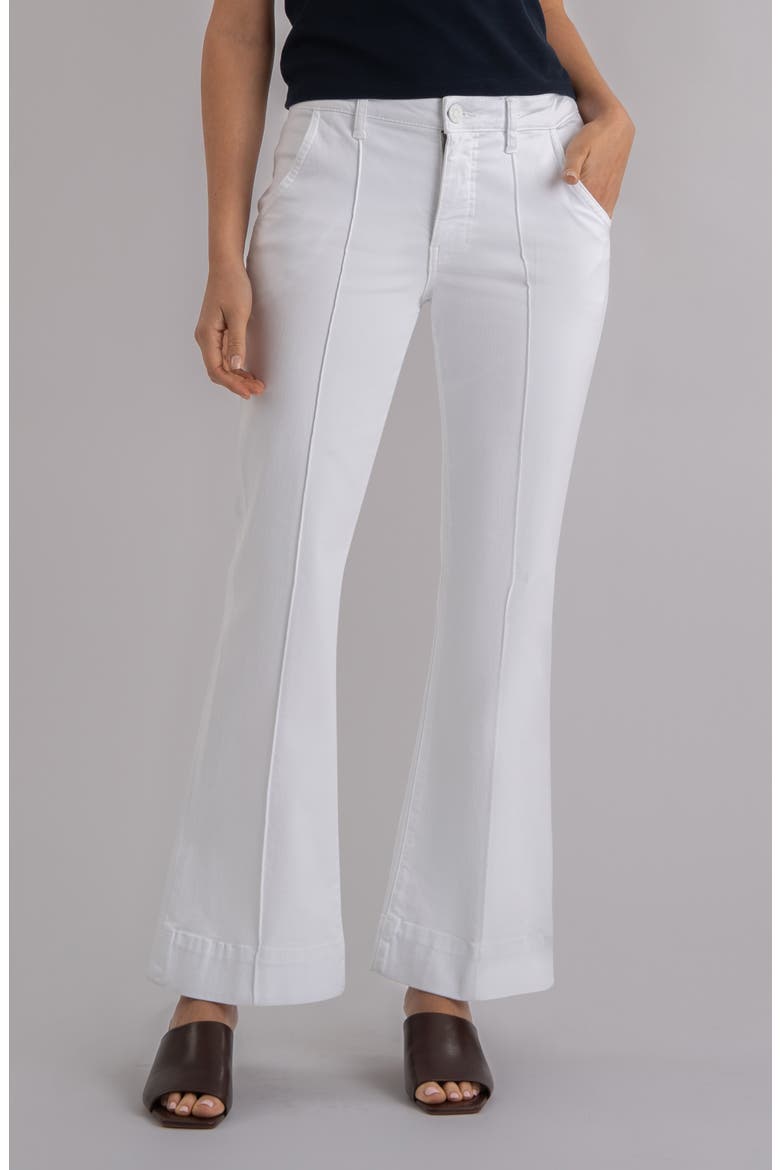 Stella High Waist Flare Pants, Main, color, OPTIC WHITE