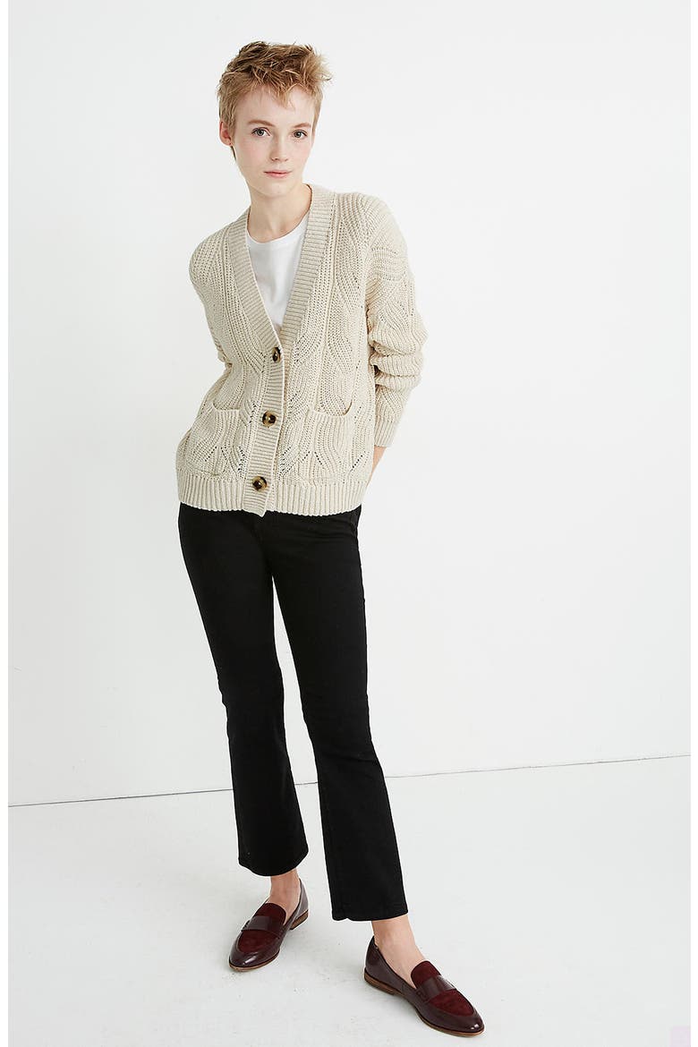 Hillview Cardigan Sweater, Alternate, color, ANTIQUE CREAM
