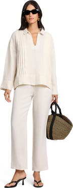 Onia Air Linen Mid-Rise Pant