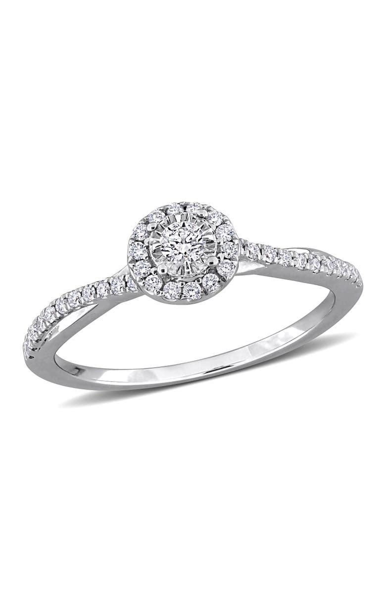 Julianna B. 1/4 ctw Lab-Grown Diamond Halo Ring 18k, Main, color, 