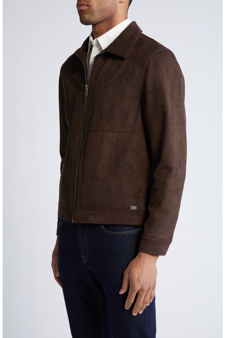 Westwood Water Resistant Faux Suede Jacket, Alternate, color, ESPRESSO