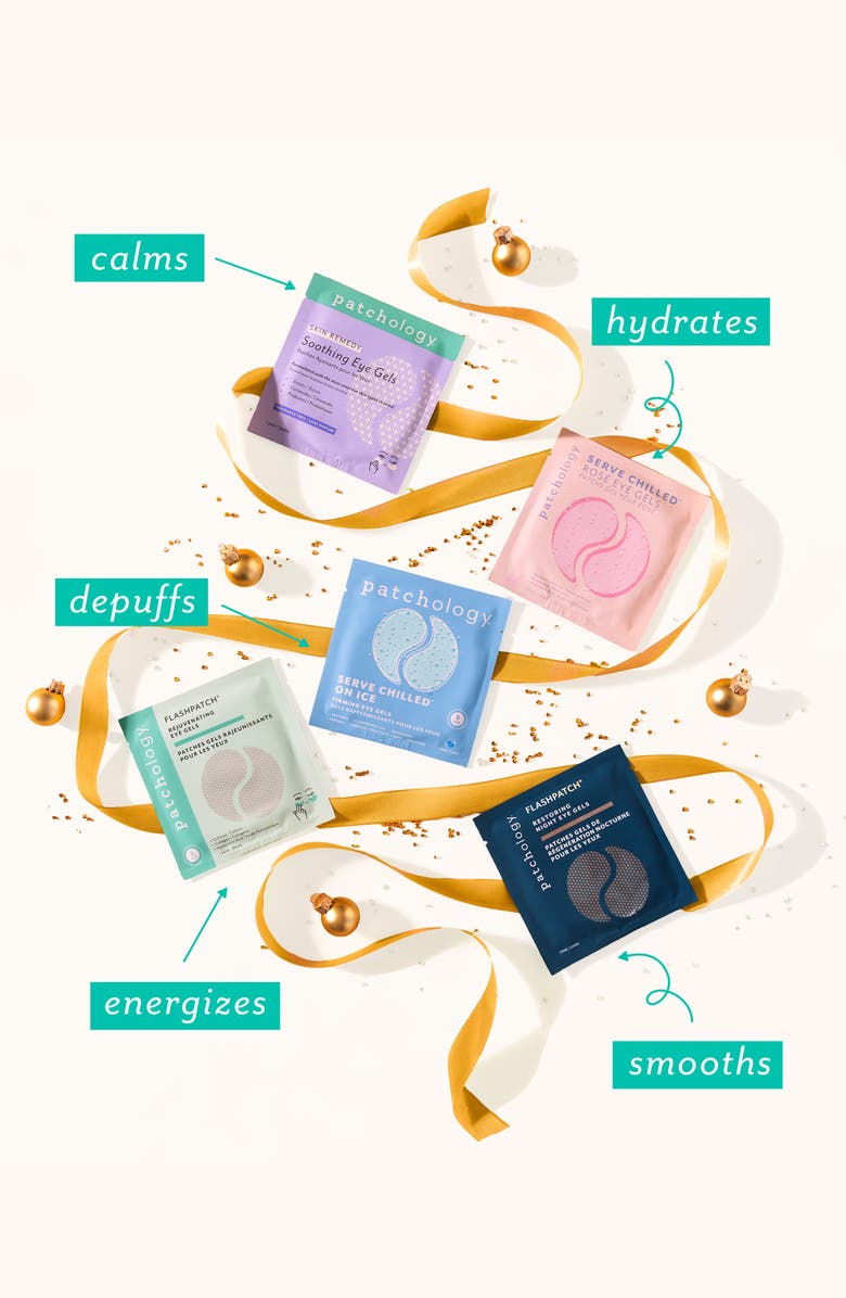 Patchology Patching all the Way Holiday Eye Gel Collection Set $21 Value, Alternate, color,